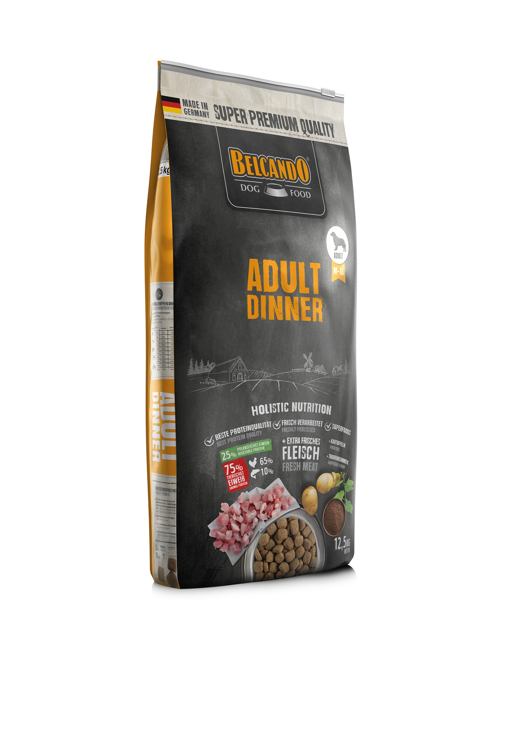 BELCANDO ADULT DINNER για ενήλικους σκύλους, με φρέσκο κρέας πουλερικών 12,5kg